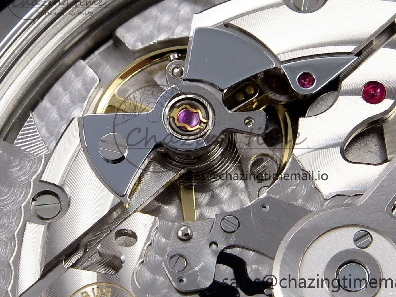 MIROTIME 0214 OnTrend Portugieser Automatic 42mm SS APSF 1:1 Best Edition White RG Dial on Black Leather Strap A 7010